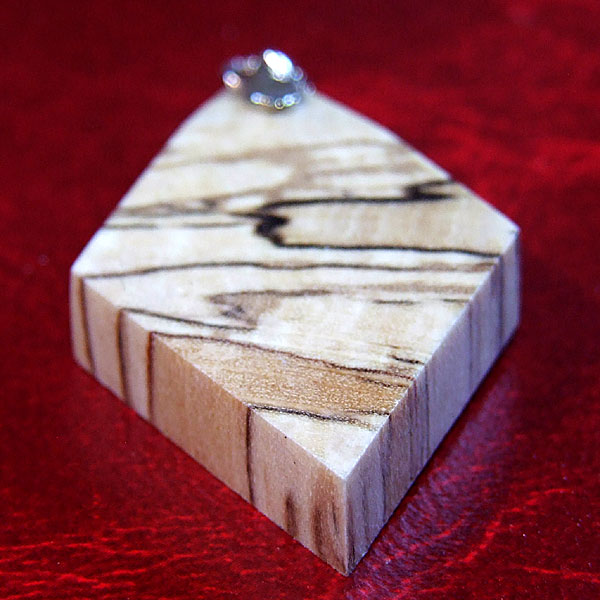 Rhombus marble wood pendant