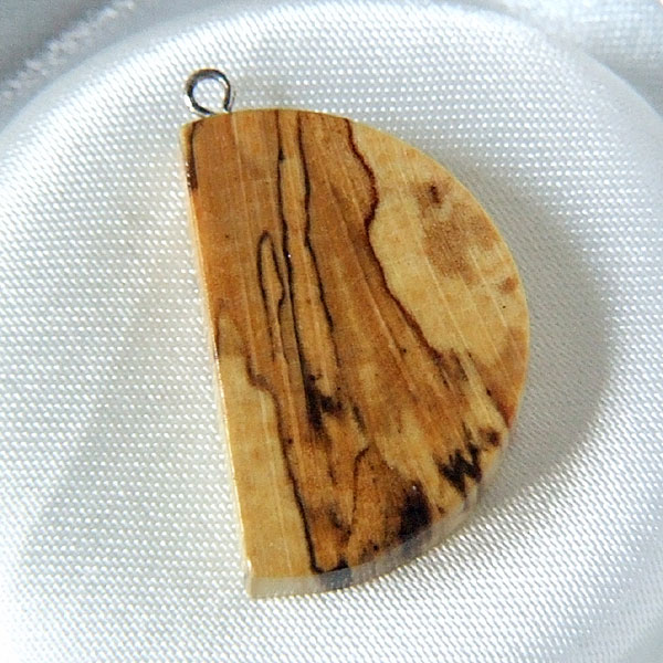 Half Moon marble wood pendant